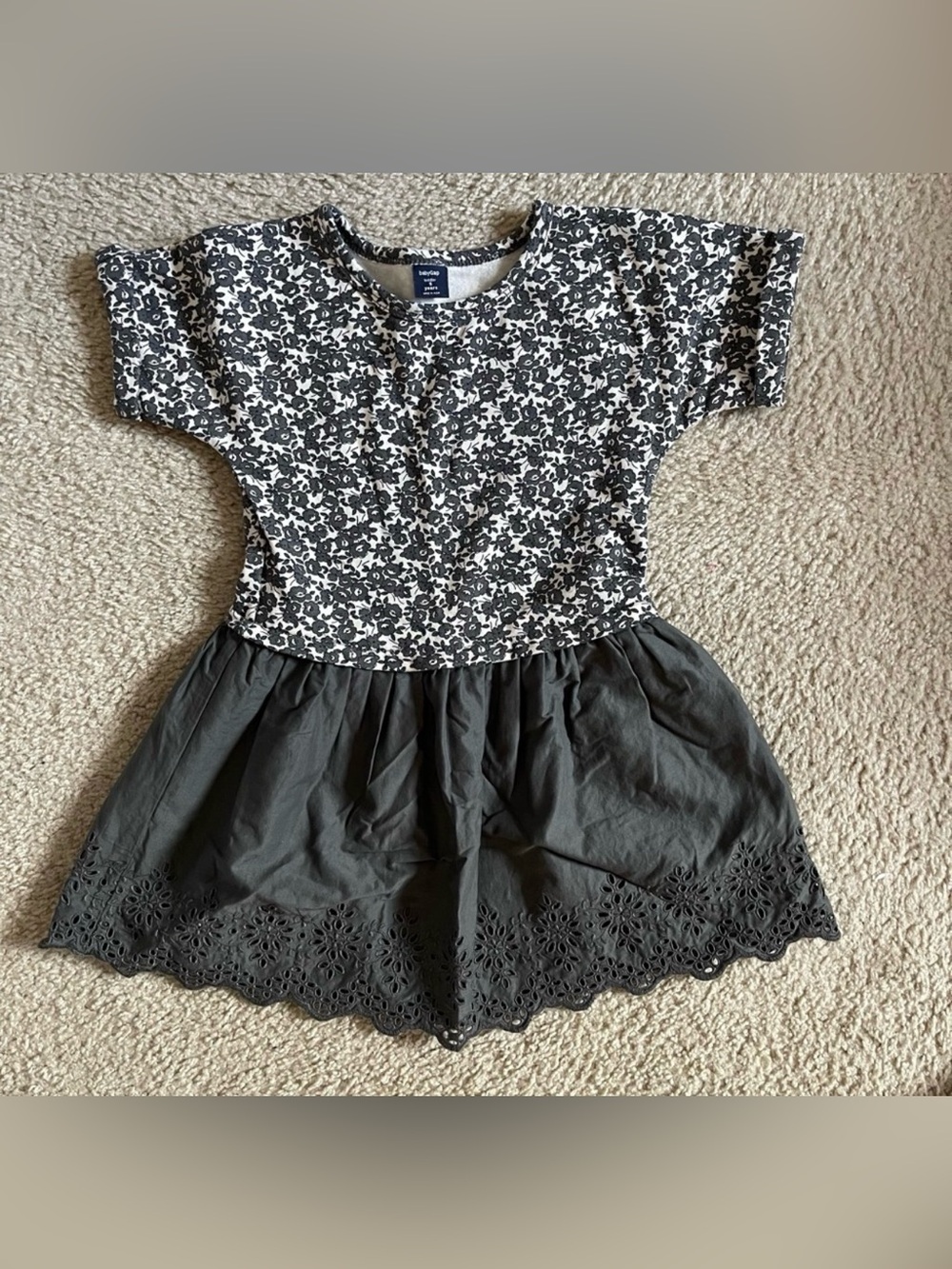 Gap Black Floral Print Skirted Bottoms for Kids 5T